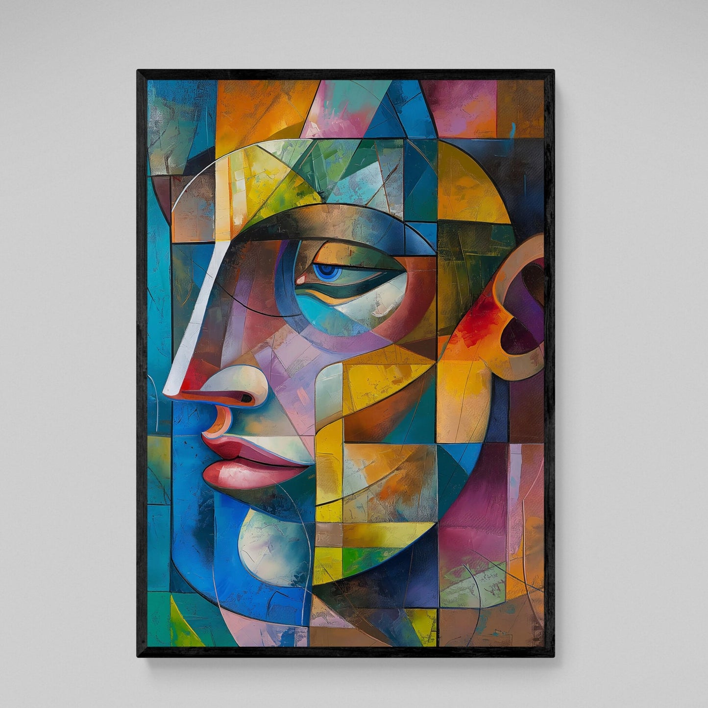 Cuadro Cubismo Retrato Geométrico - La Casa Del Cuadro