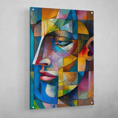 Cuadro Cubismo Retrato Geométrico - La Casa Del Cuadro