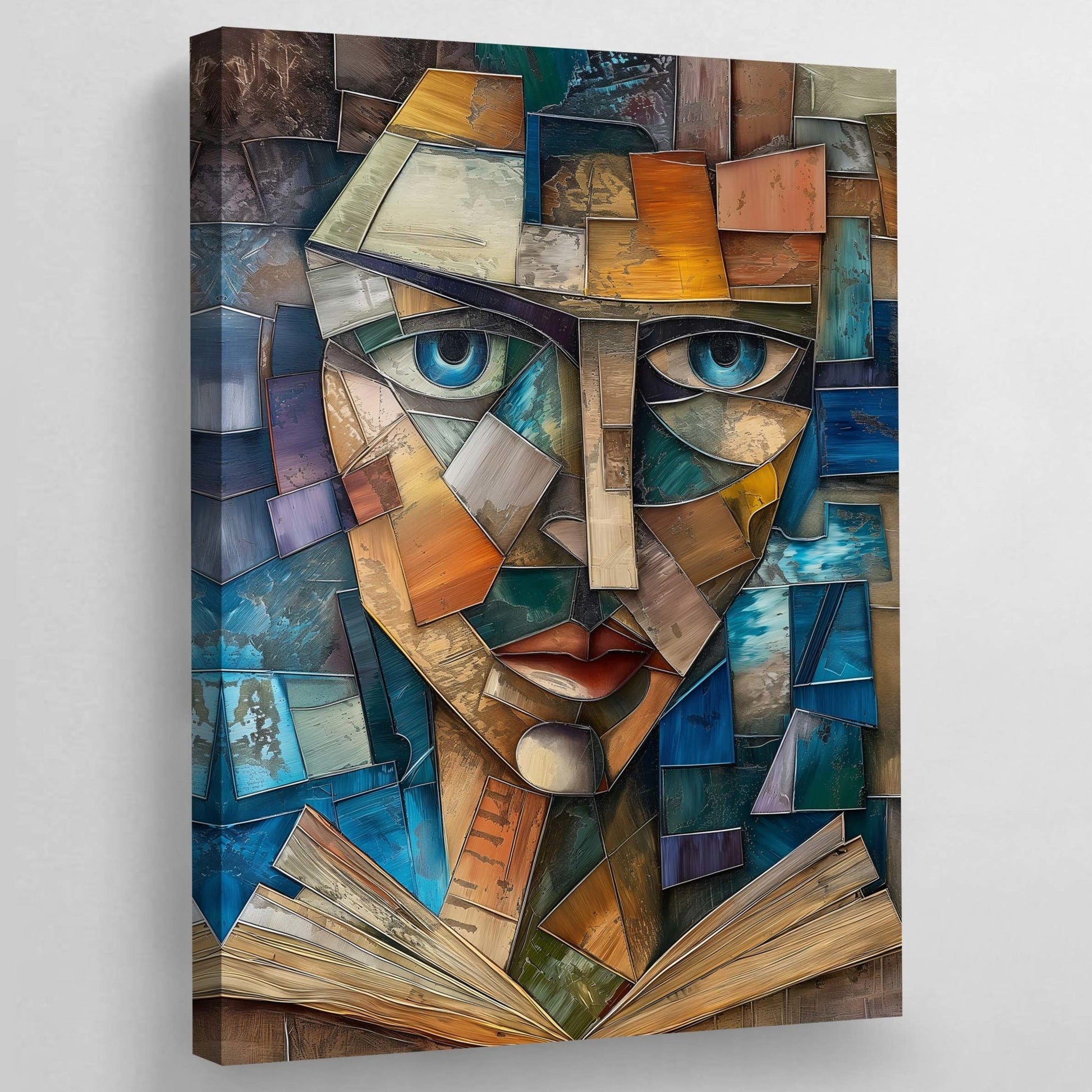 Cuadro Cubismo Rostro Intelectual - La Casa Del Cuadro