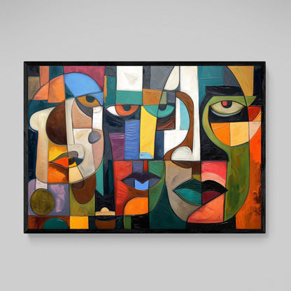 Cuadro Cubismo Rostros Abstractos Geométricos - La Casa Del Cuadro