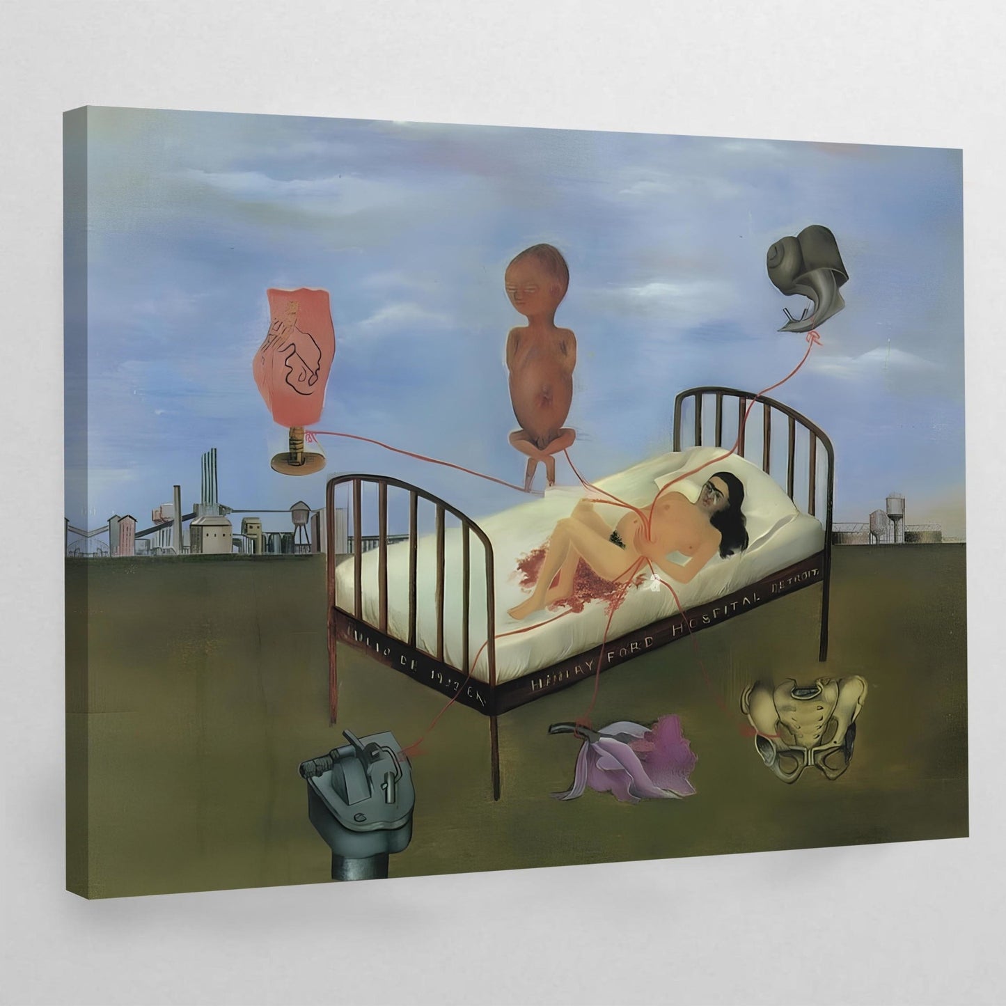 Cuadro Frida Kahlo La Cama Volando - La Casa Del Cuadro