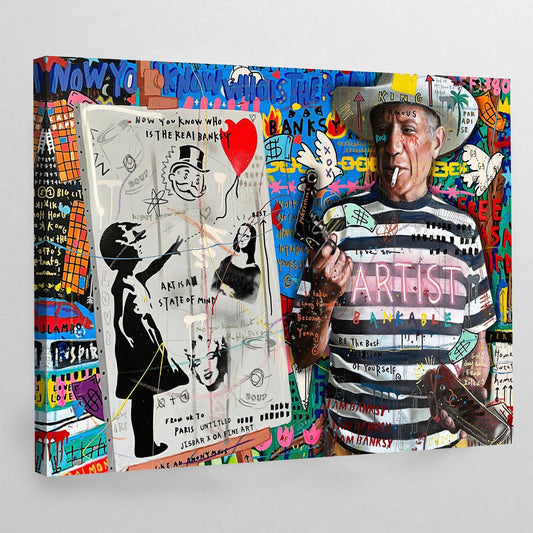 Cuadro Graffiti Artista Rebelde - La Casa Del Cuadro