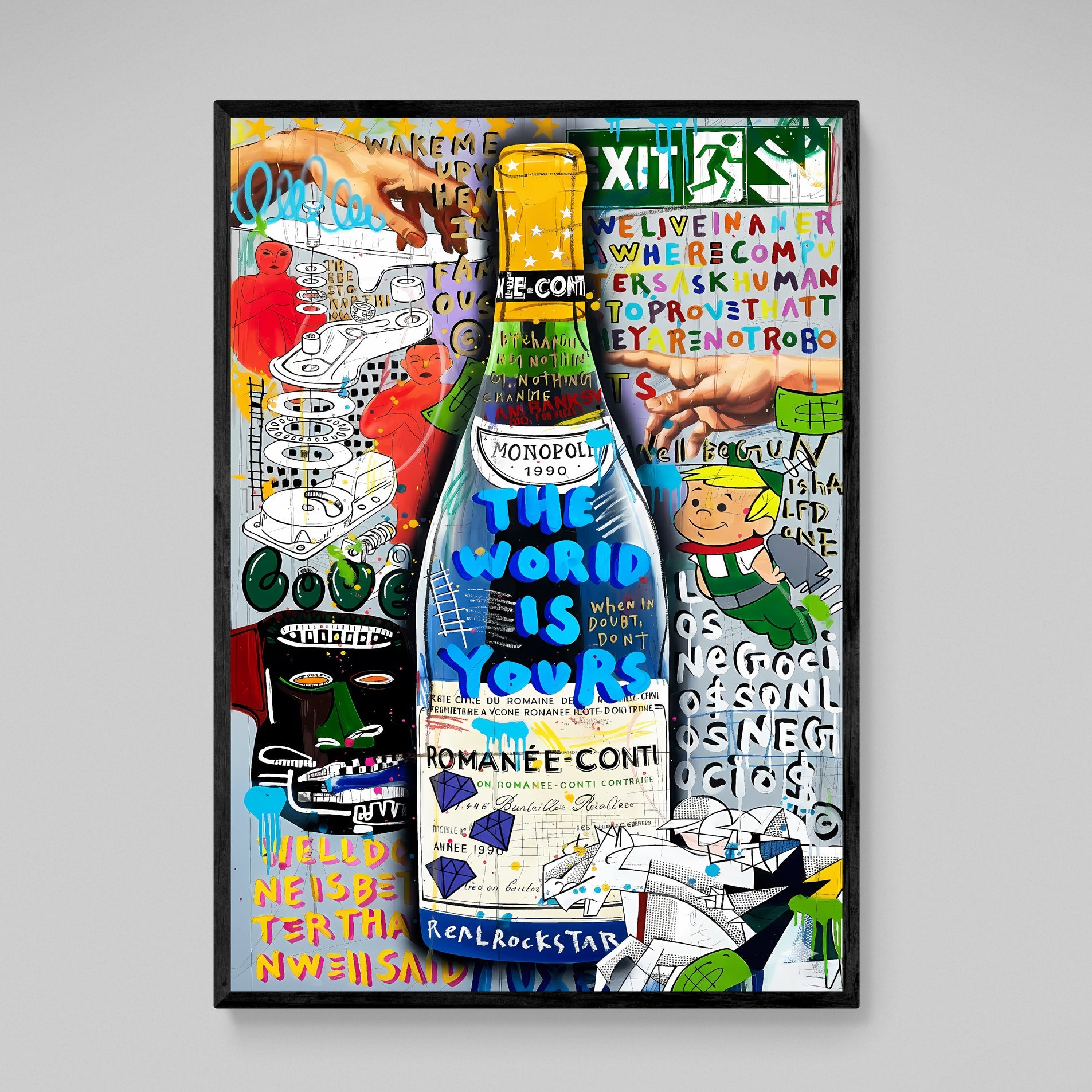 Cuadro Graffiti Botella de Lujo - La Casa Del Cuadro