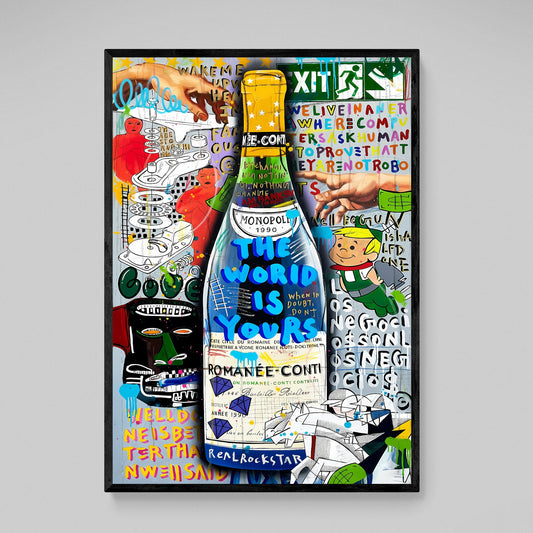 Cuadro Graffiti Botella de Lujo - La Casa Del Cuadro