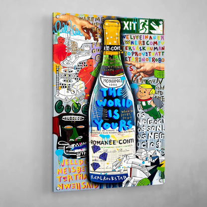 Cuadro Graffiti Botella de Lujo - La Casa Del Cuadro