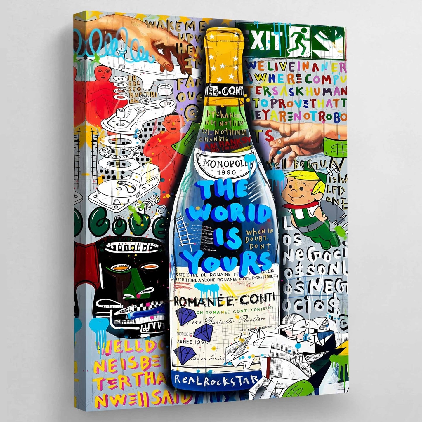 Cuadro Graffiti Botella de Lujo - La Casa Del Cuadro