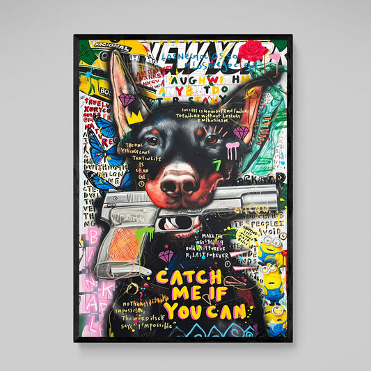 Cuadro Graffiti Doberman - La Casa Del Cuadro