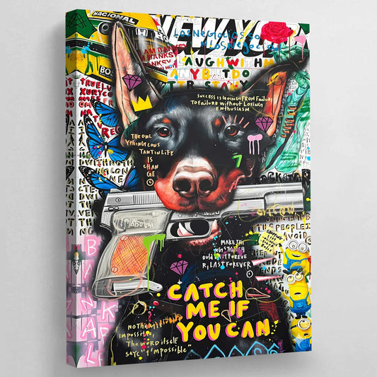 Cuadro Graffiti Doberman - La Casa Del Cuadro