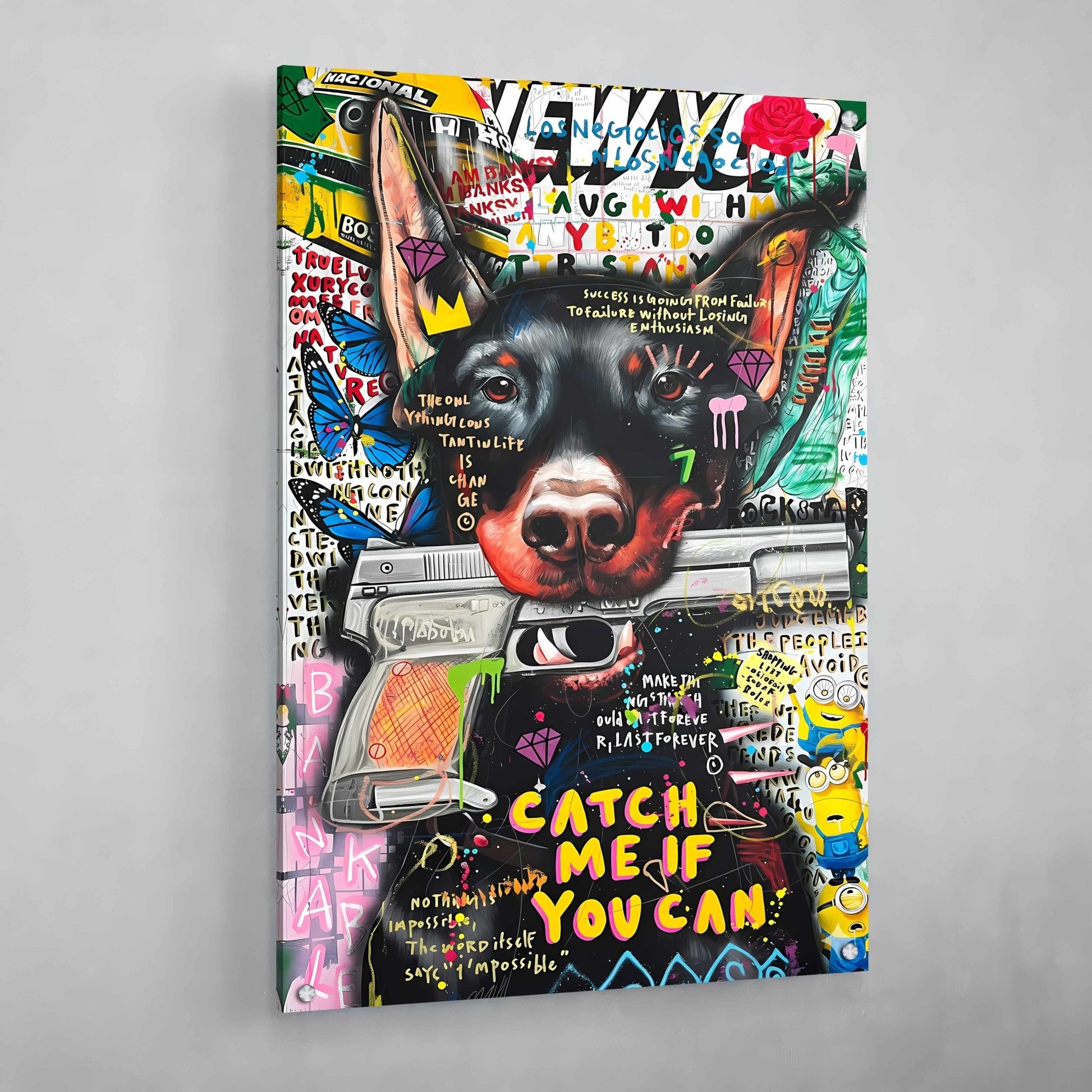 Cuadro Graffiti Doberman - La Casa Del Cuadro