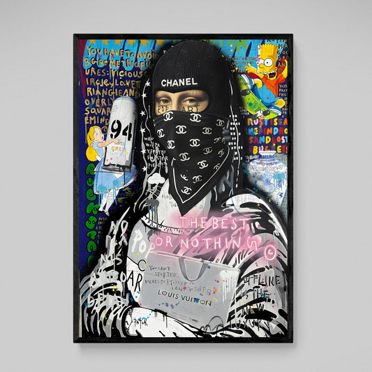 Cuadro Graffiti Mujer Misteriosa - La Casa Del Cuadro