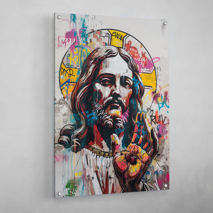 Cuadro Graffiti Religioso Moderno - La Casa Del Cuadro