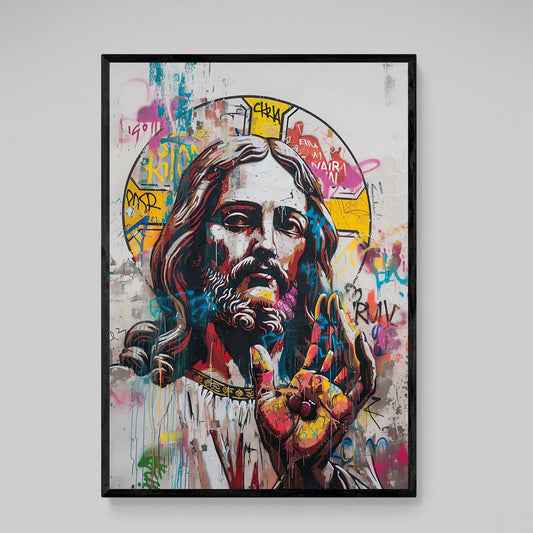 Cuadro Graffiti Religioso Moderno - La Casa Del Cuadro