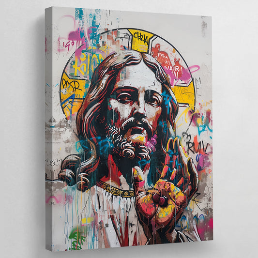 Cuadro Graffiti Religioso Moderno - La Casa Del Cuadro