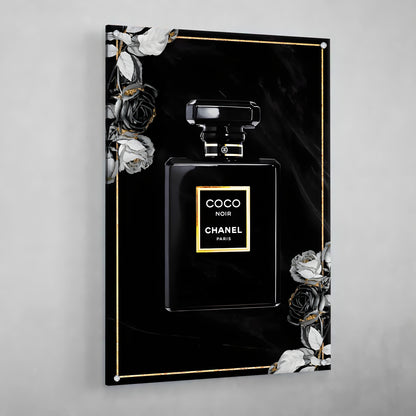 Cuadro Perfume Chanel Negro y Oro