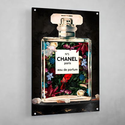 Cuadro Perfume Chanel Flores