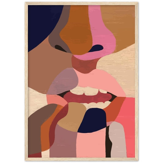 Cuadro Abstracto Cara Minimalista - La Casa Del Cuadro