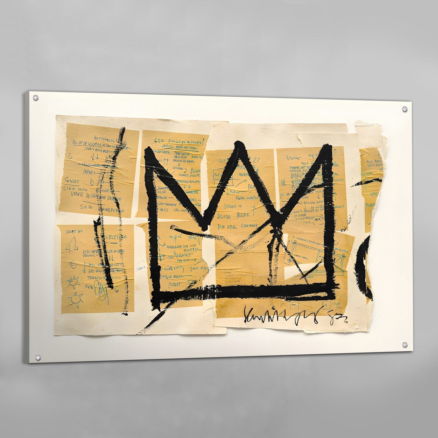 Cuadro Basquiat Corona - La Casa Del Cuadro