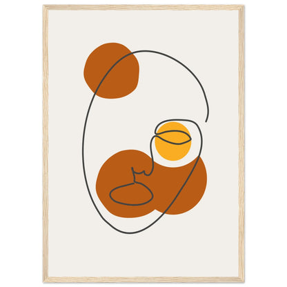 Cuadro Cara Abstracta Minimalista - La Casa Del Cuadro