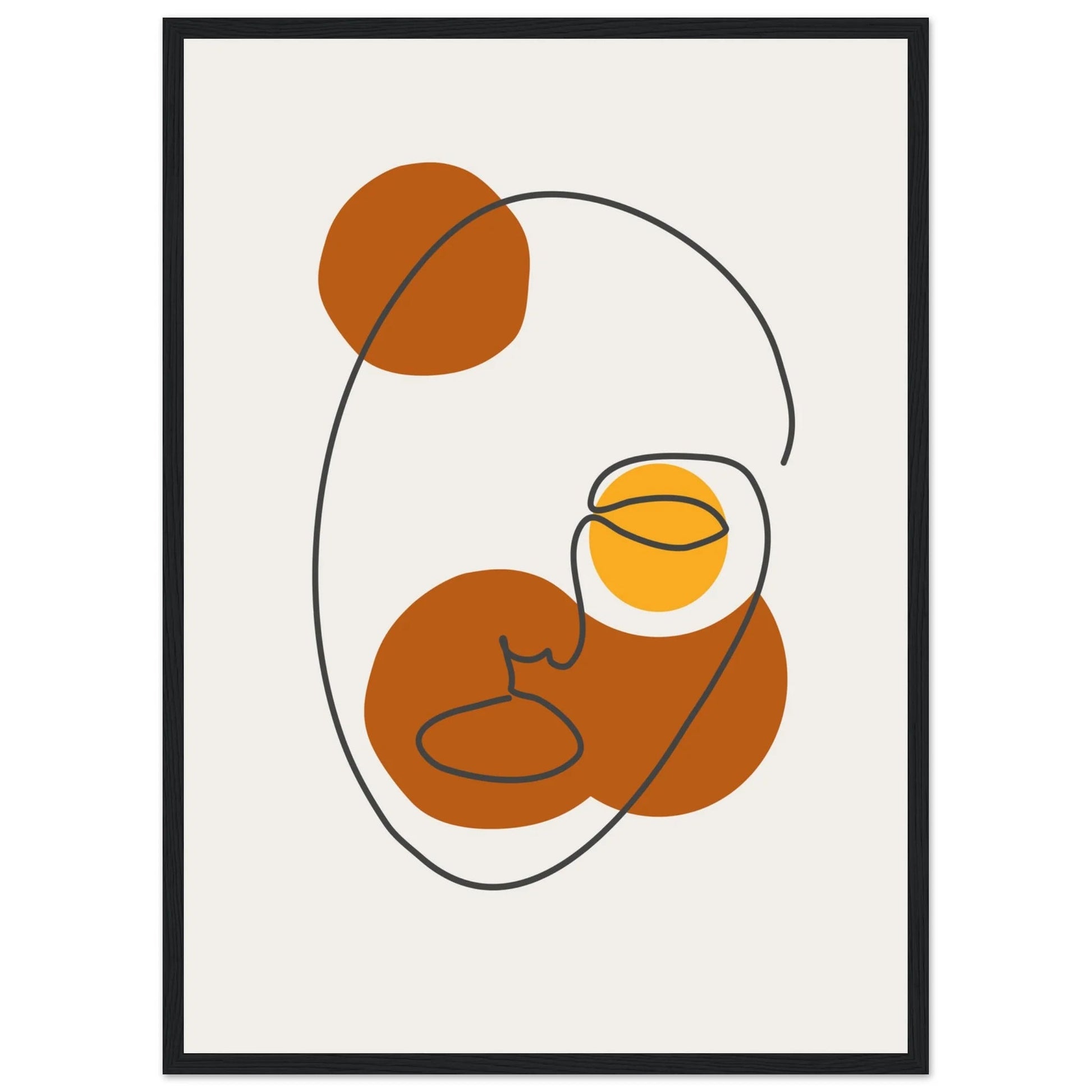 Cuadro Cara Abstracta Minimalista - La Casa Del Cuadro