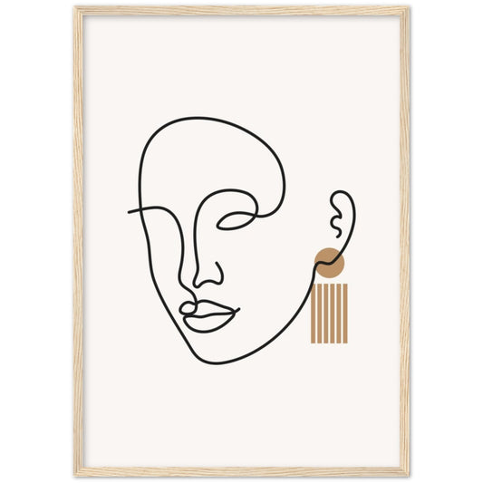 Cuadro Cara Minimalista - La Casa Del Cuadro