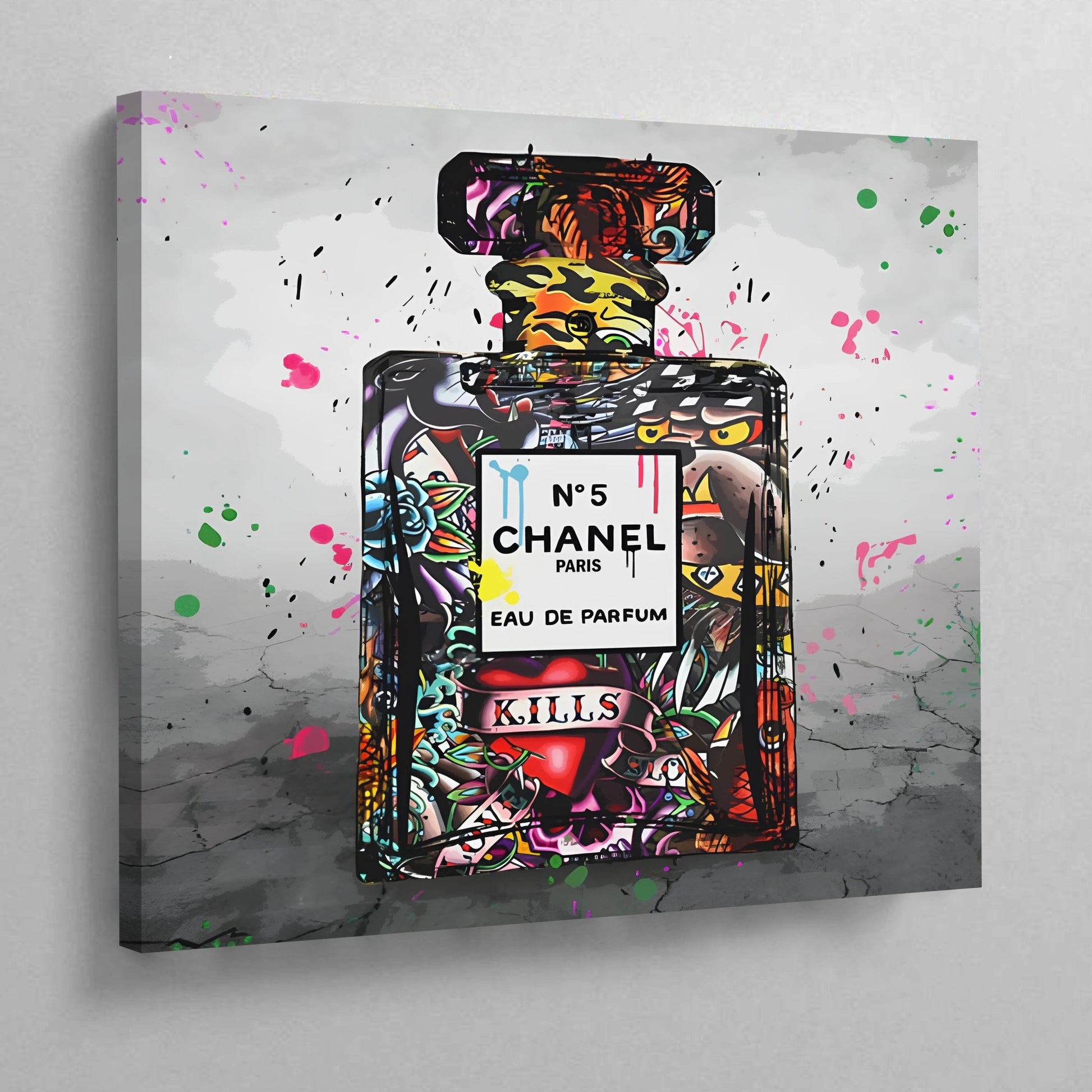 Cuadro Chanel Perfume Graffiti - La Casa Del Cuadro