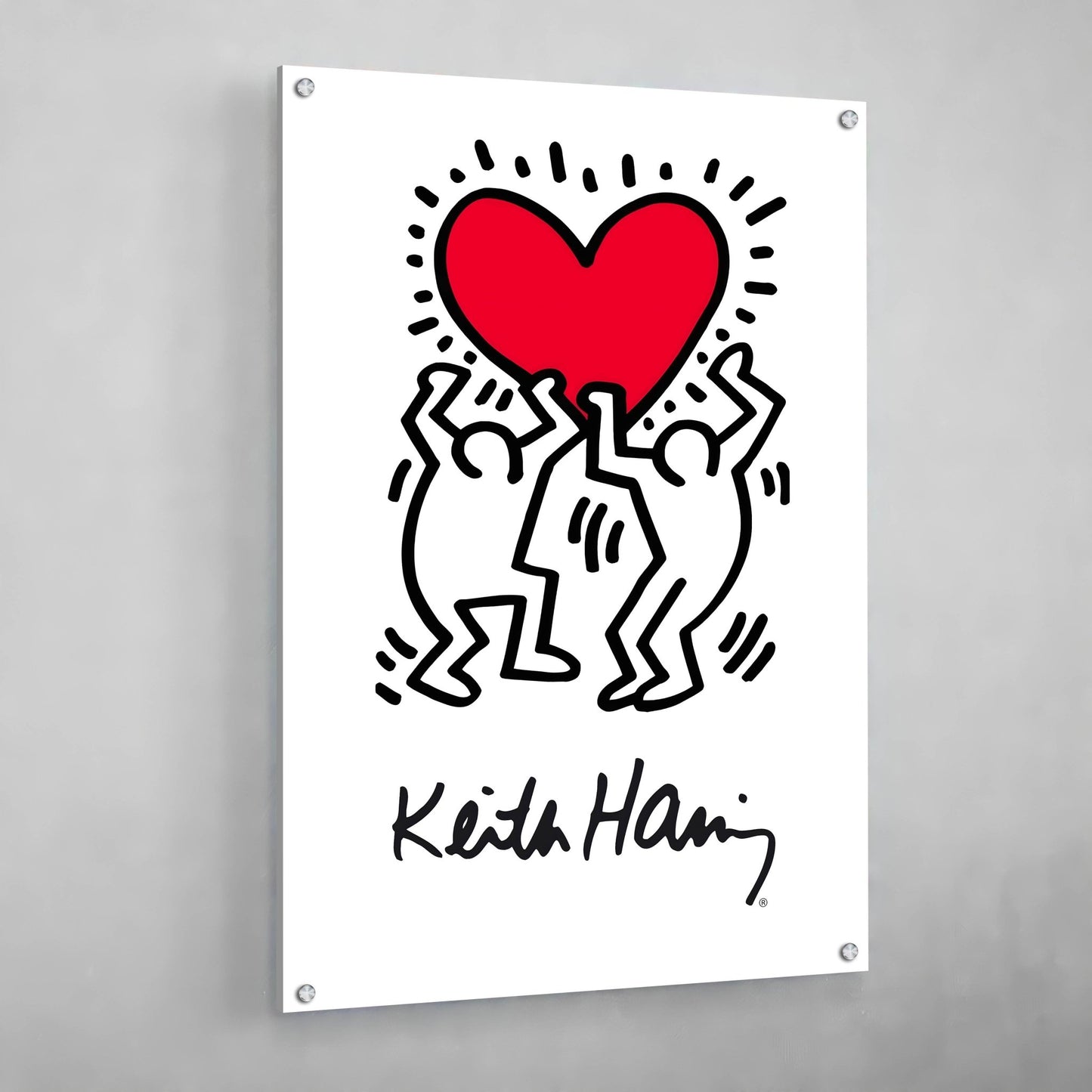 Cuadro Corazón Keith Haring - La Casa Del Cuadro
