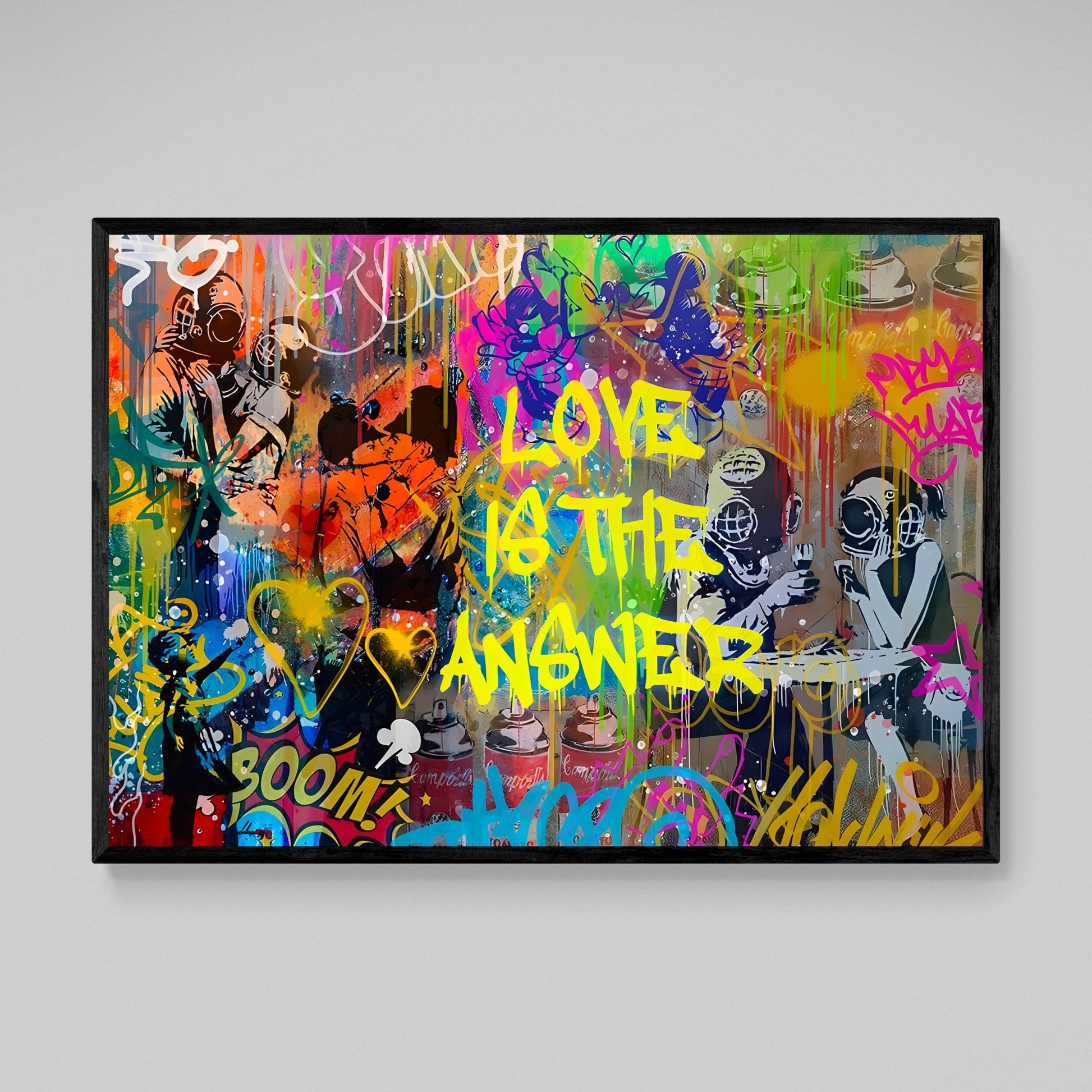 Cuadro Graffiti Banksy Love Is The Answer - La Casa Del Cuadro