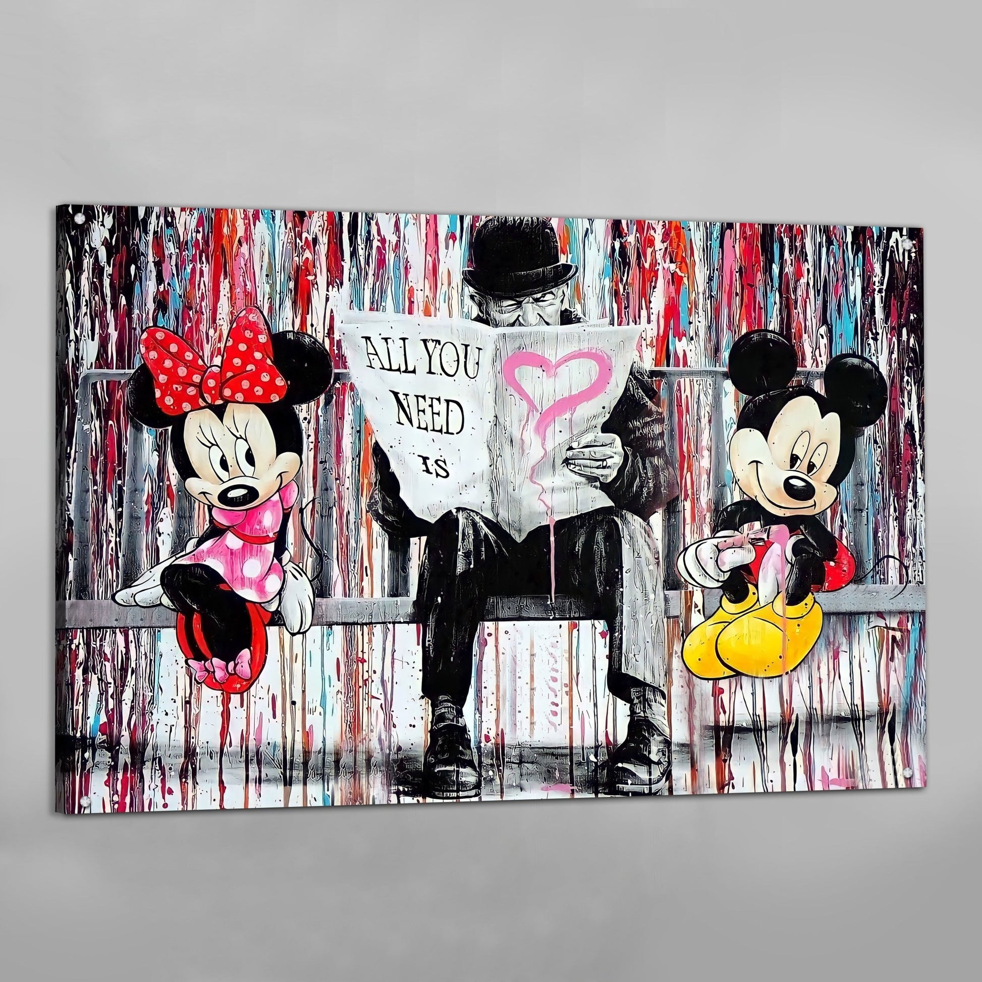 Cuadro Graffiti Mickey & Minnie - La Casa Del Cuadro
