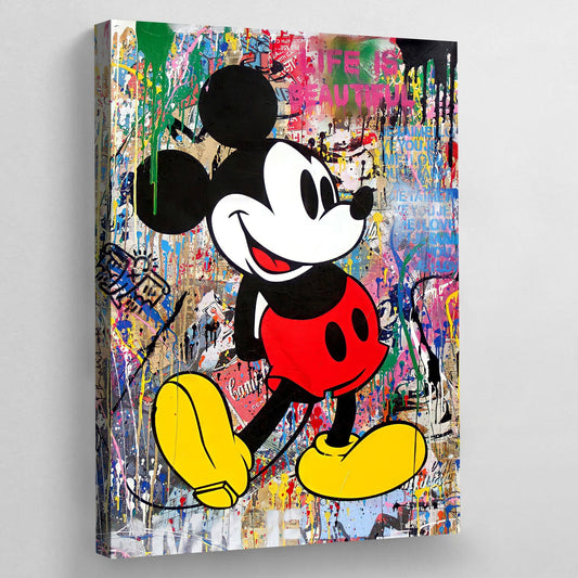 Cuadro Graffiti Mickey Mouse - La Casa Del Cuadro