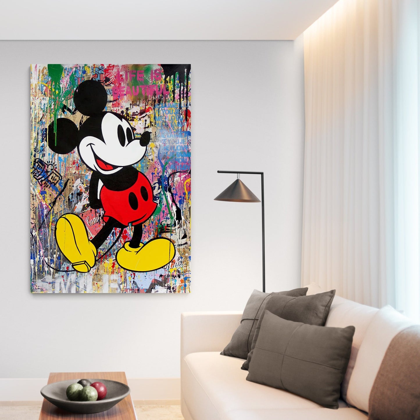 Cuadro Graffiti Mickey Mouse - La Casa Del Cuadro