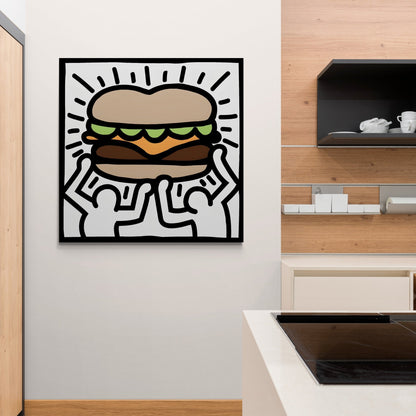 Cuadro Keith Haring Hamburguesa - La Casa Del Cuadro