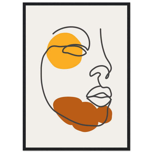 Cuadro Minimalista Cara Abstracta - La Casa Del Cuadro