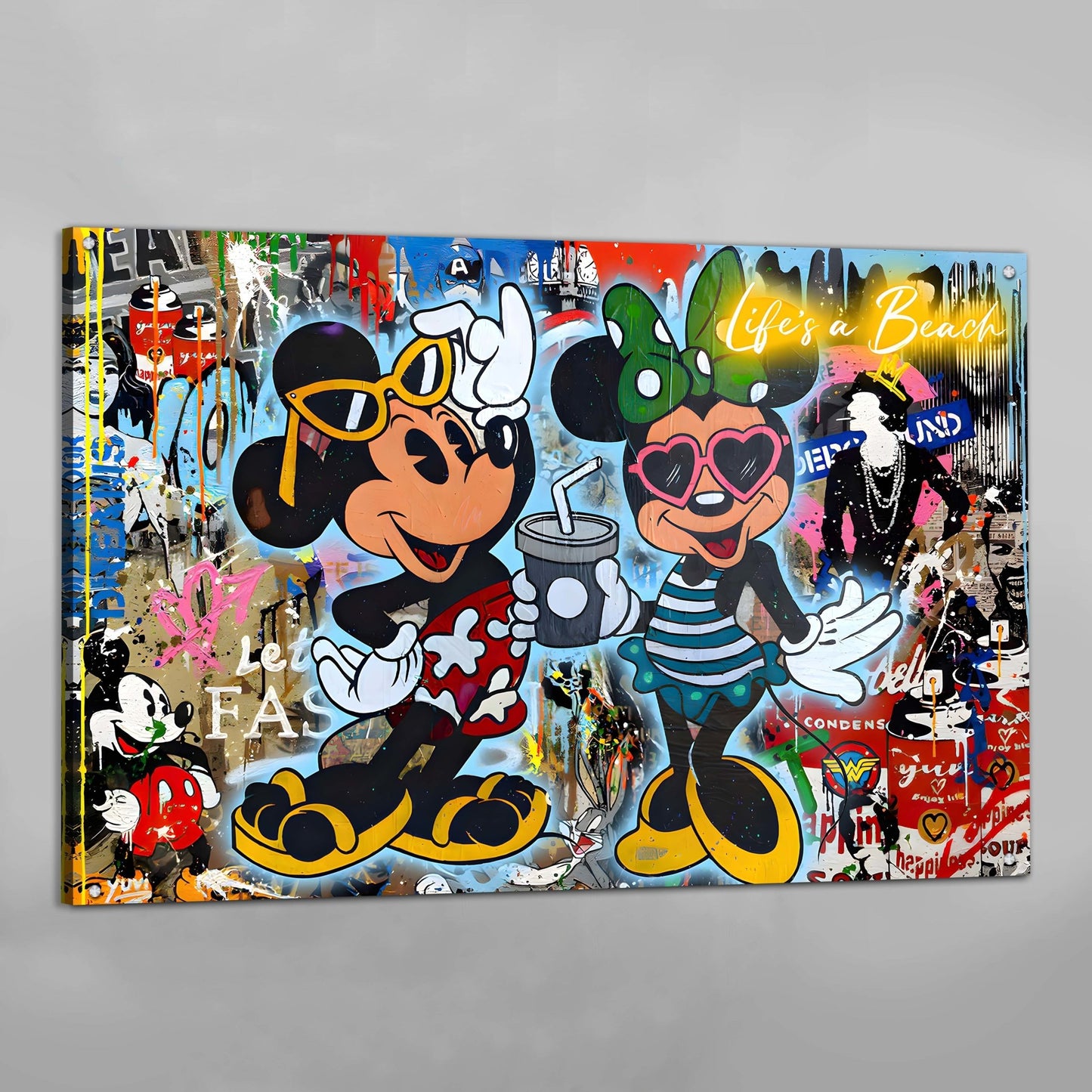 Cuadro Minnie & Mickey Graffiti - La Casa Del Cuadro