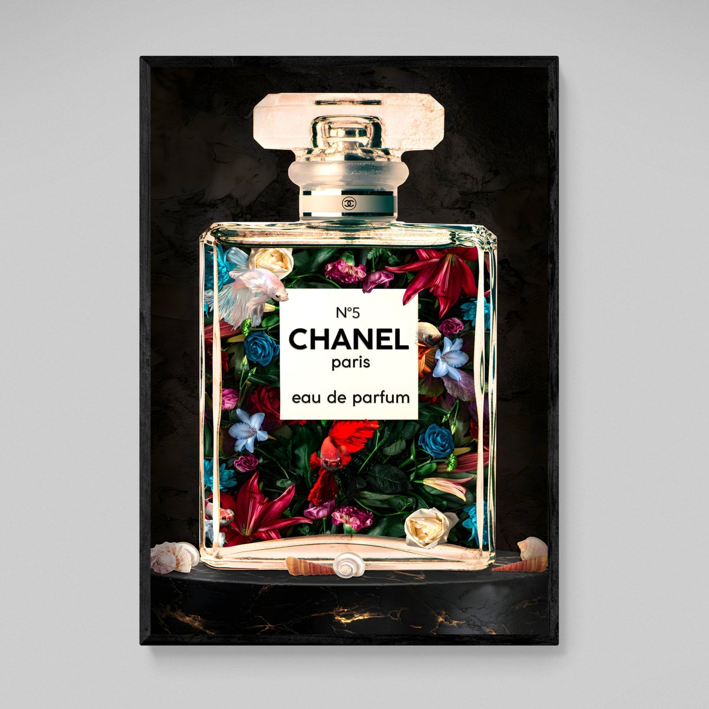 Cuadro Perfume Chanel Flores - La Casa Del Cuadro