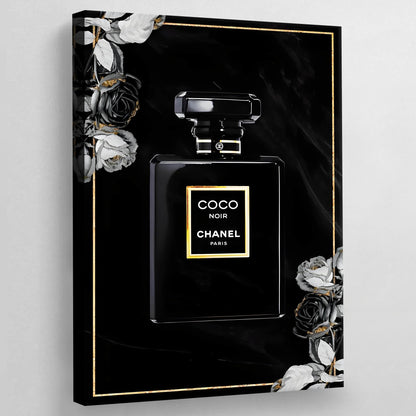 Cuadro Perfume Chanel Negro y Oro - La Casa Del Cuadro