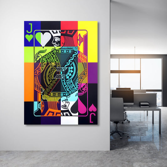 Cuadro Pop Art Jota De Corazones - La Casa Del Cuadro