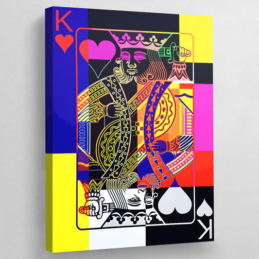 Cuadro Pop Art Rey De Corazones - La Casa Del Cuadro