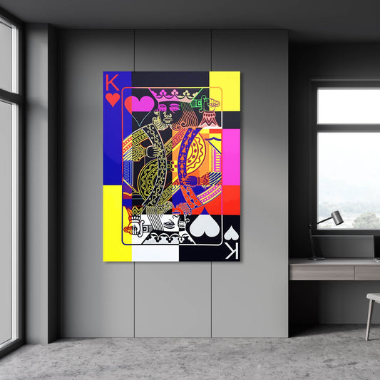 Cuadro Pop Art Rey De Corazones - La Casa Del Cuadro