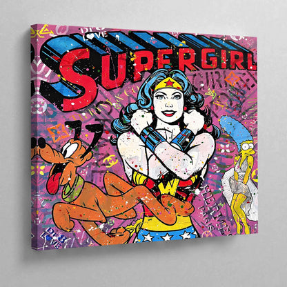 Cuadro Pop Art Supergirl - La Casa Del Cuadro